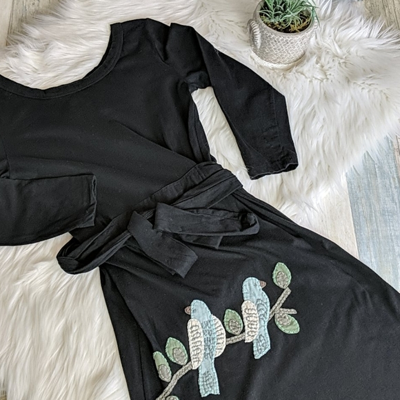 Synergy Love Birds on a Branch Tie Waist Dress S - Picture 7 of 12